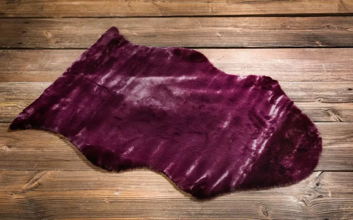 DecoWoerner Faux Fur 60 X 40 Cm Aubergine