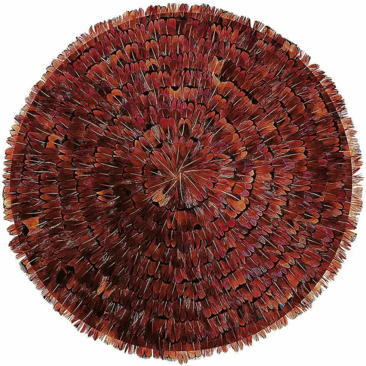 DecoWoerner Feather Wall Decor "Juju Hat" Red-