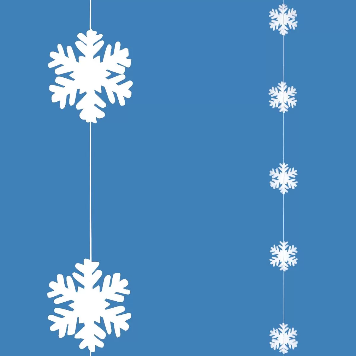 DecoWoerner Felt Snowflake Garland, , 180 Cm