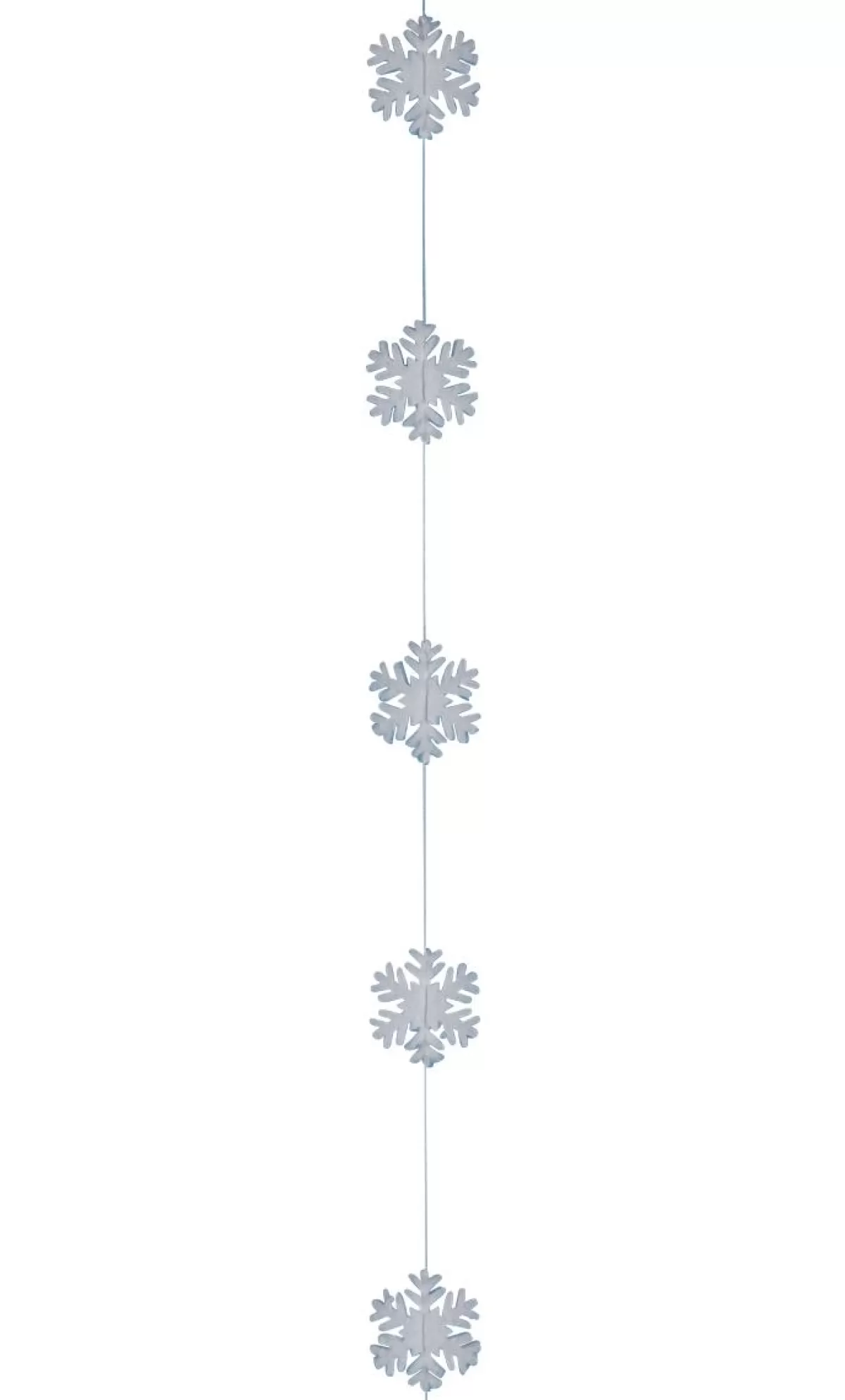 DecoWoerner Felt Snowflake Garland, , 180 Cm