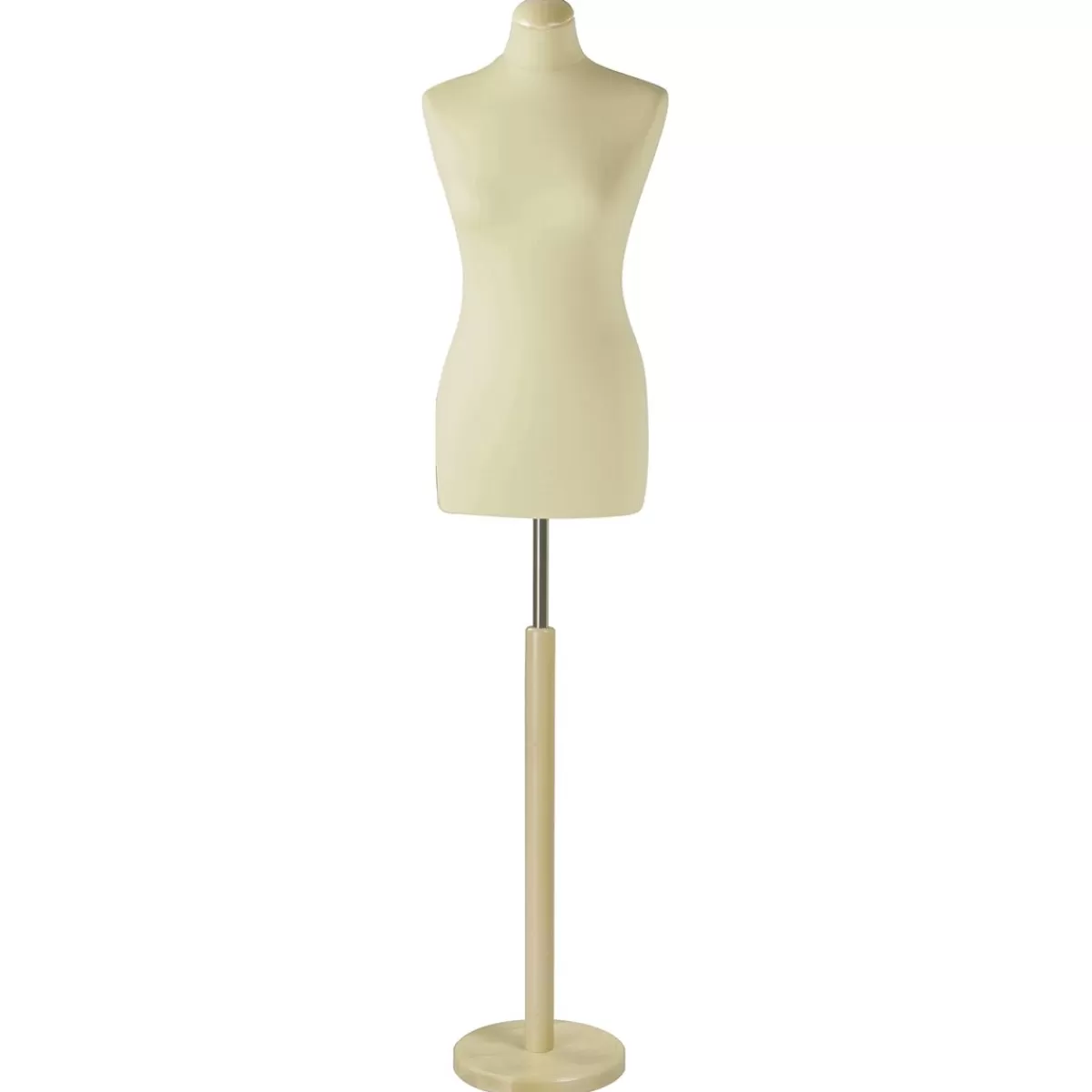 DecoWoerner Female Tailor Bust, Bust 72 Cm, Ecru/light Oak