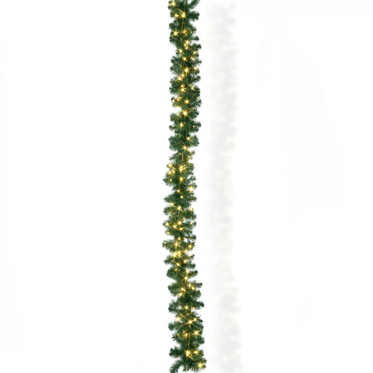 DecoWoerner Fir Garland Deluxe 270 Cm With 200LEDs, 25 Cm Ø