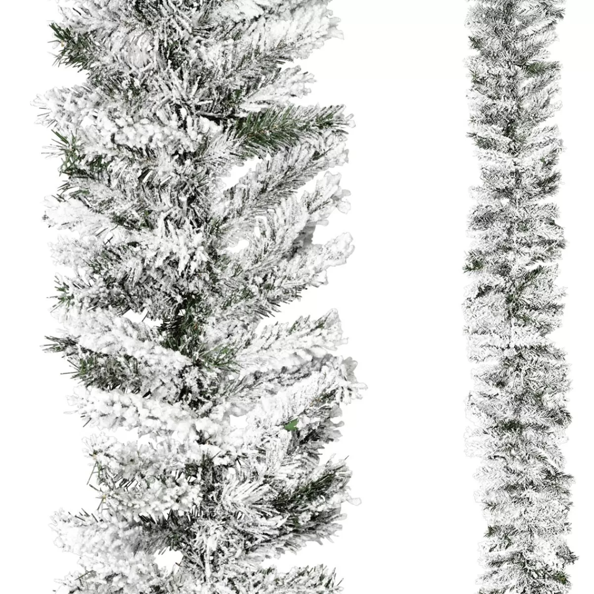 DecoWoerner Fir Garland Flocked, 270 Cm, Ø 30 Cm