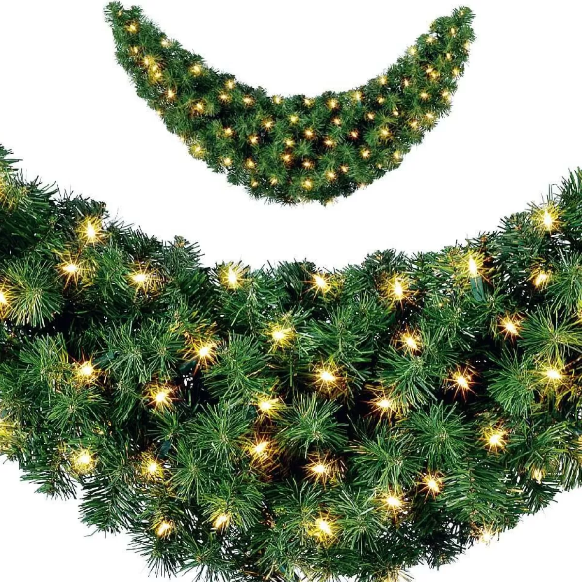 DecoWoerner Fir Garland Standard, LED, 120 Cm, Ø 30 Cm