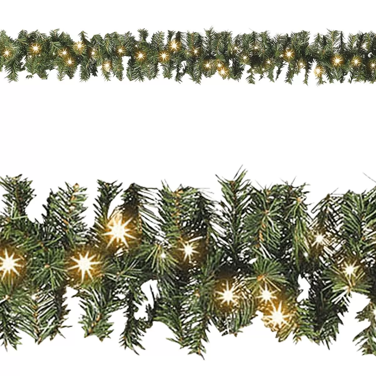 DecoWoerner Fir Garland Standard, LED, 270 Cm, Ø 17 Cm