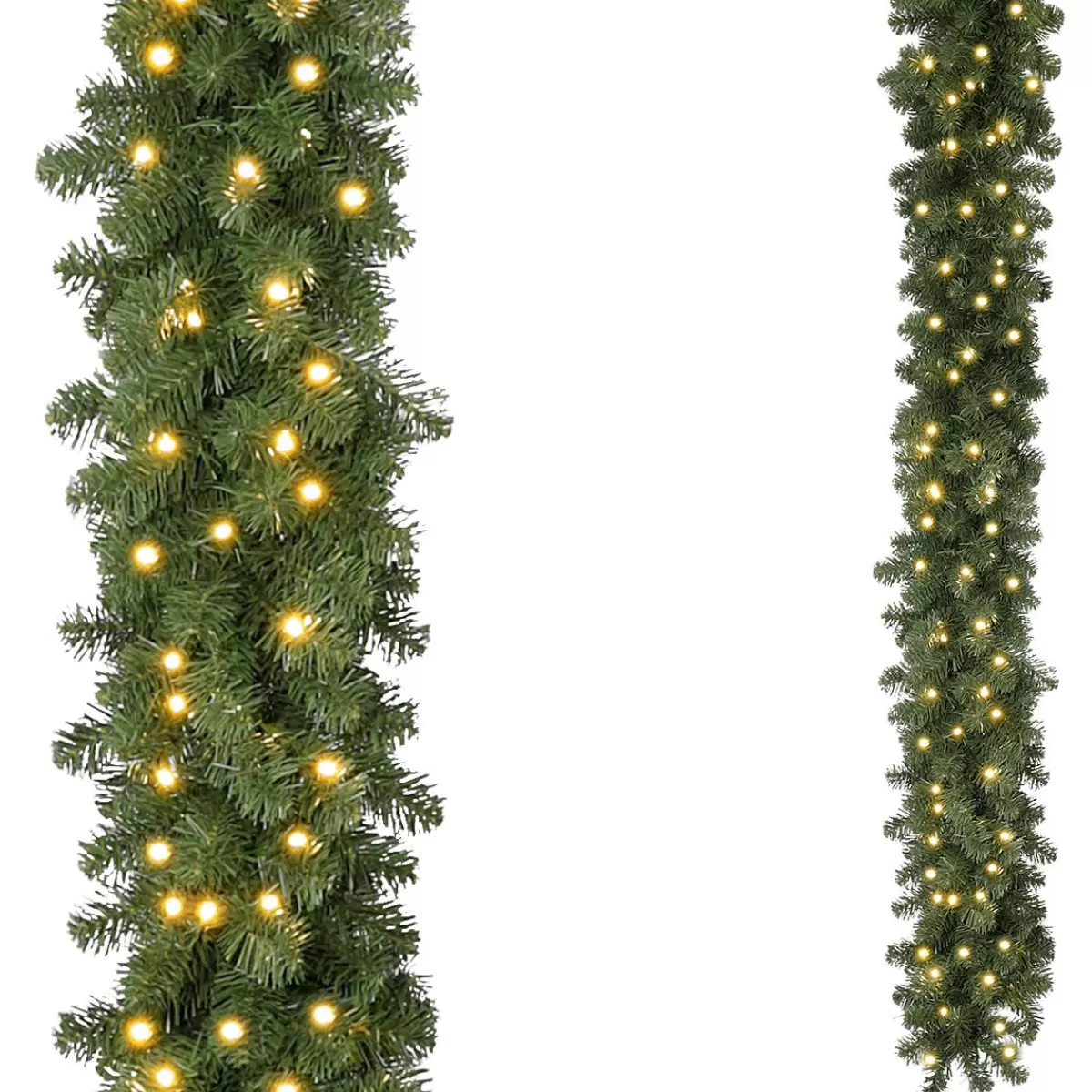 DecoWoerner Fir Garland With Warm White LED, 270 Cm