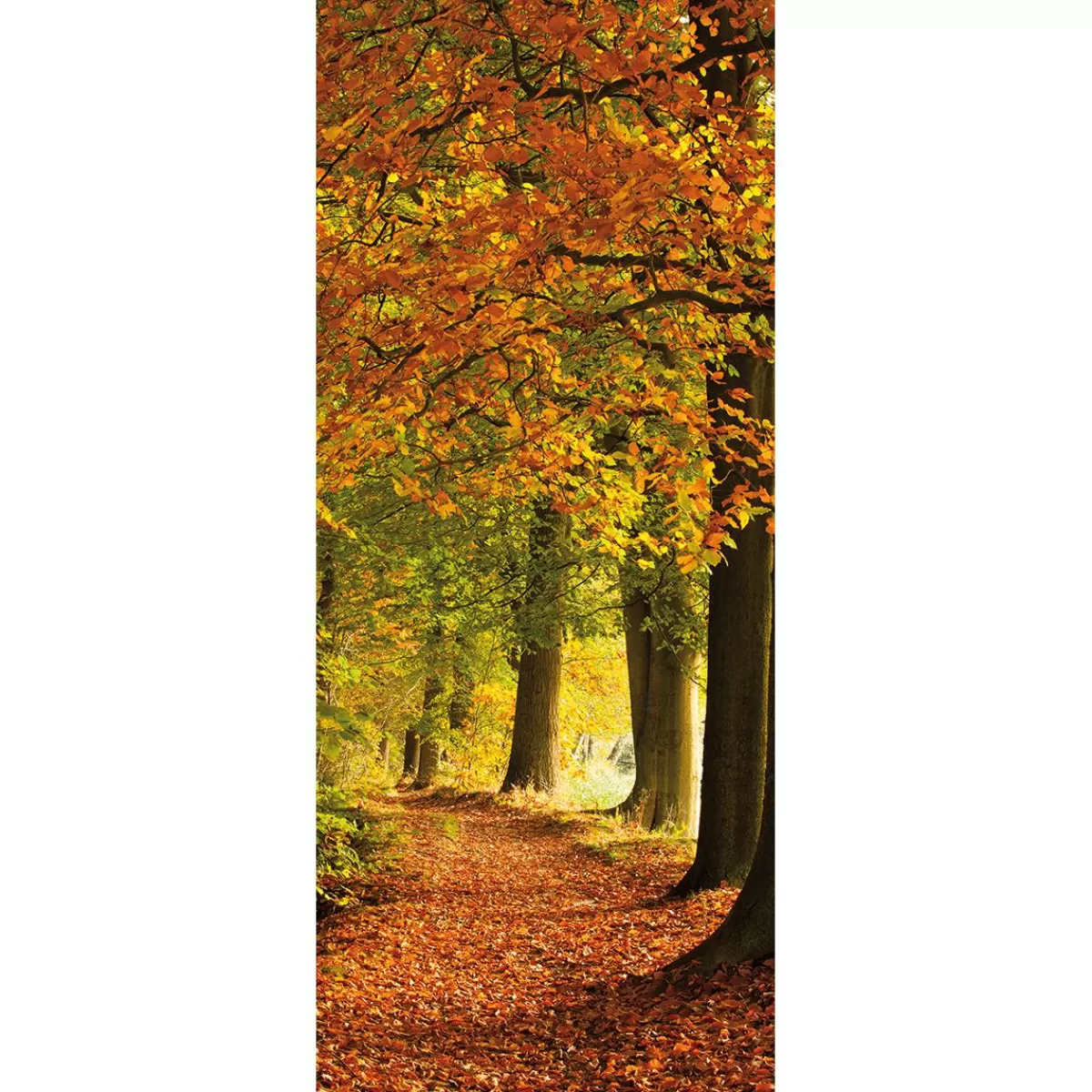 DecoWoerner Flame Retardant Fabric Banner "Autumn Forest" Flag Fabric 75 X 180 Cm