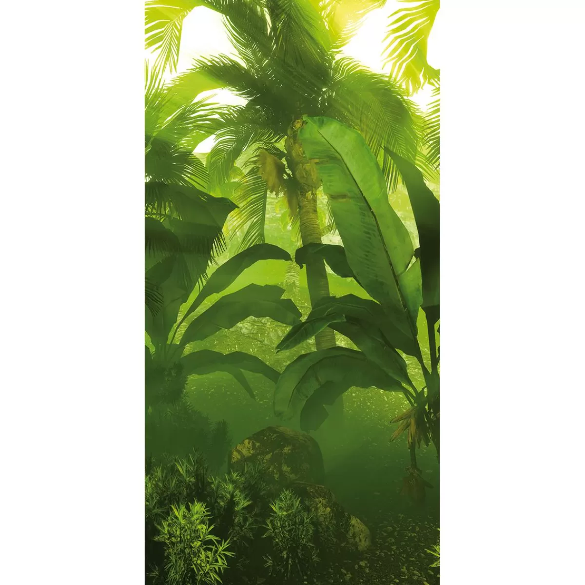 DecoWoerner Flame Retardant Fabric Banner "Jungle" Made Of Flag Fabric 100 X 200 Cm