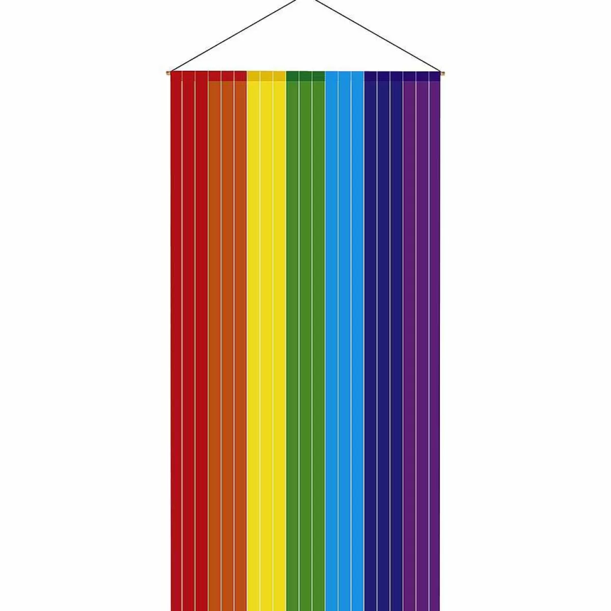 DecoWoerner Flame Retardant Fabric Banner "Rainbow Stripes" Made Of Flag Fabric 100 X 200 Cm