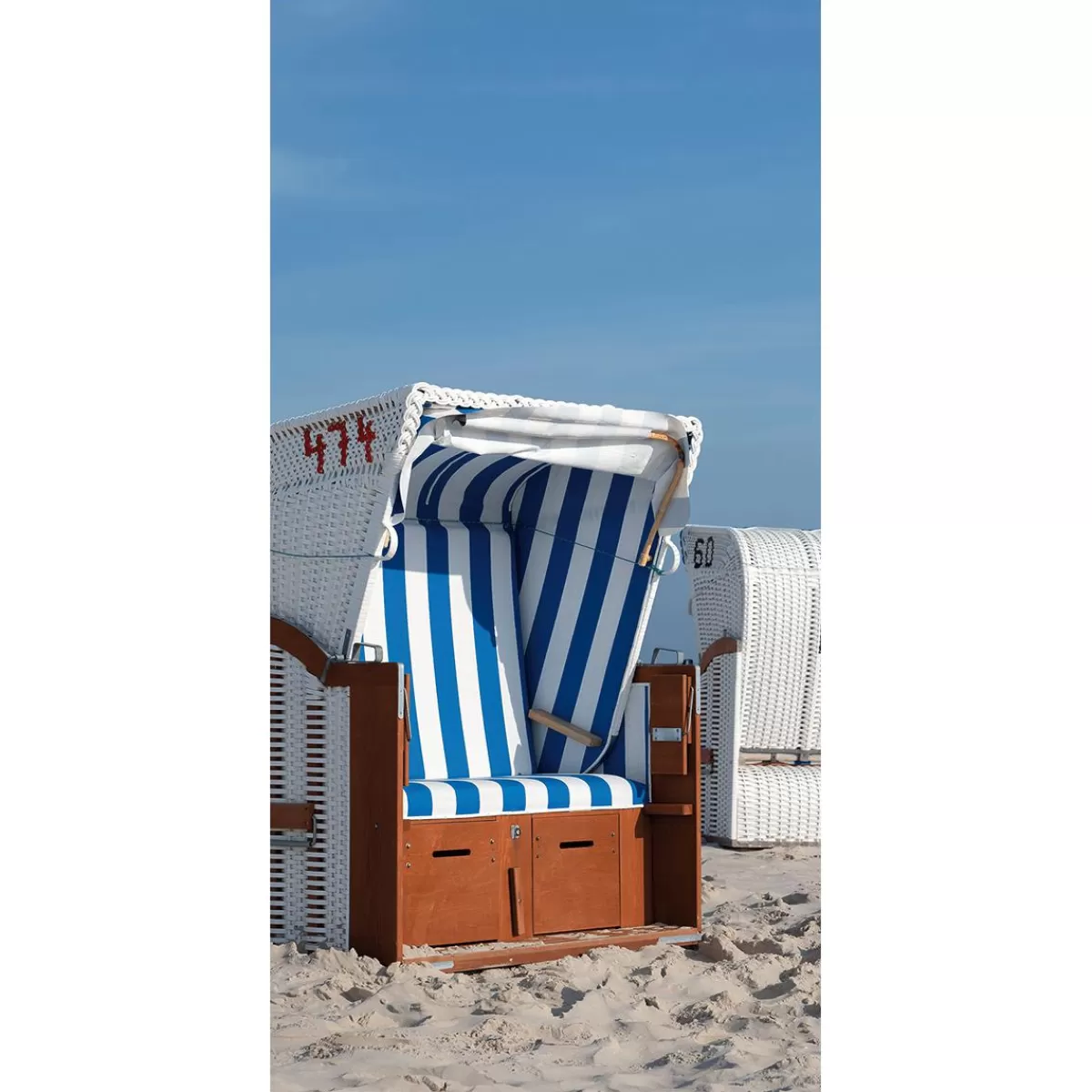 DecoWoerner Flame Retardant Fabric Banner " Beach Chair" Made Of Flag Fabric 100 X 200 Cm