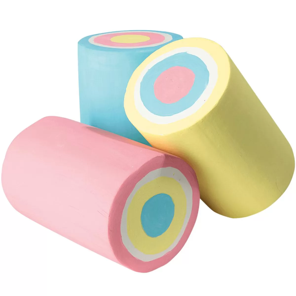 DecoWoerner Foam Sugar Rolls Replica 16 Cm, 3 Pcs