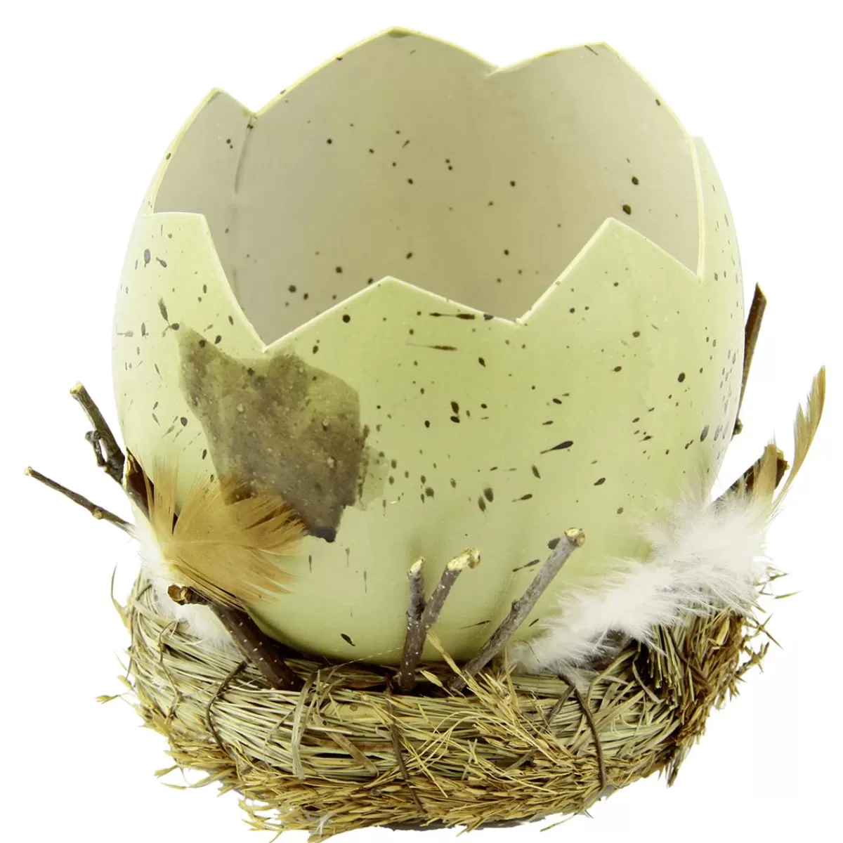 DecoWoerner Freshly Hatched Decorative Egg In Nest 10 Cm