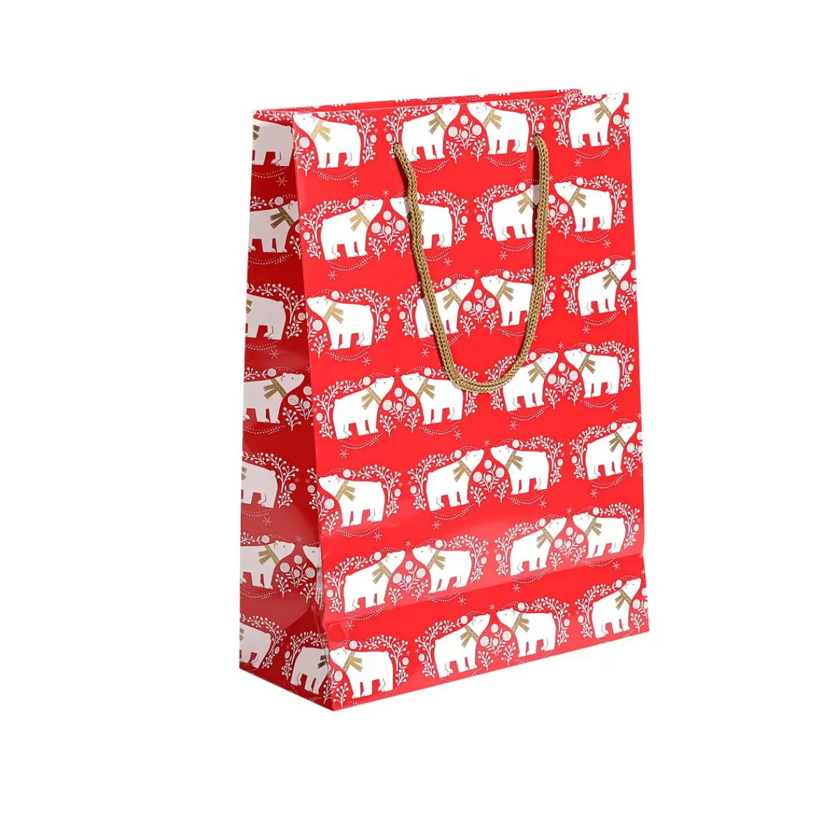 DecoWoerner Gift Bag Polar Bear Set Of 12 33,5 X 24 X 10 Cm, 150 Gr/m²