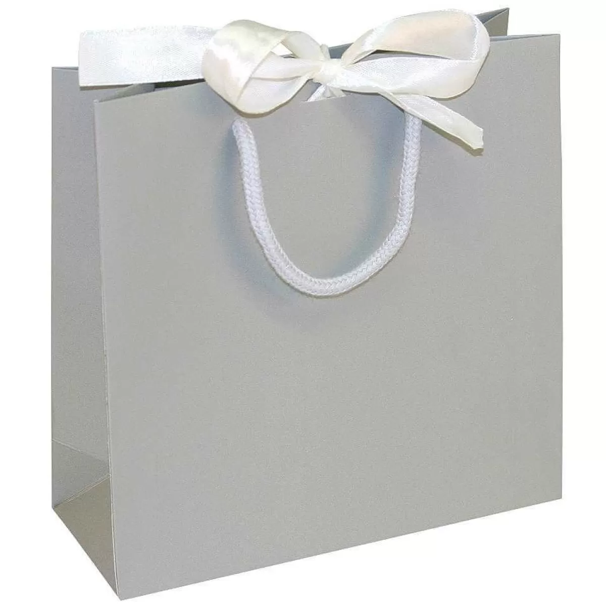 DecoWoerner Gift Bags, 20 X 20 X 8 Cm, 25 Pieces, 200g/m², With Matching Satin Bow