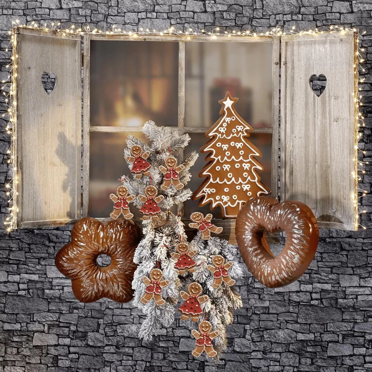 DecoWoerner Gingerbread "Fir" Food Replica 40 Cm