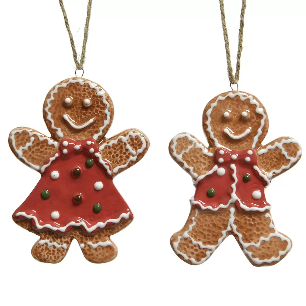 DecoWoerner Gingerbread Hanger Set Of 2 Pieces 9 Cm