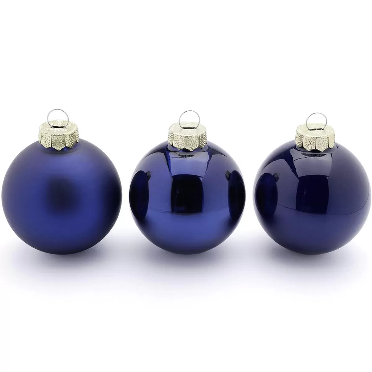 DecoWoerner Glass Christmas Baubles With 3 Different Dark Finishes