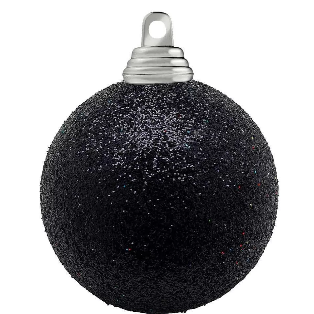 DecoWoerner Glitter Christmas Baubles In Plastic, 6 Cm Ø - 6 Pieces