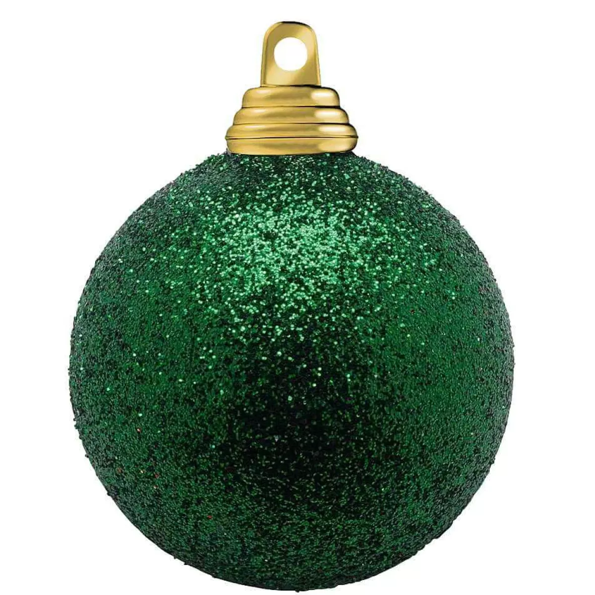 DecoWoerner Glitter Christmas Baubles In Fir Plastic, 6 Cm Ø - 6 Pieces