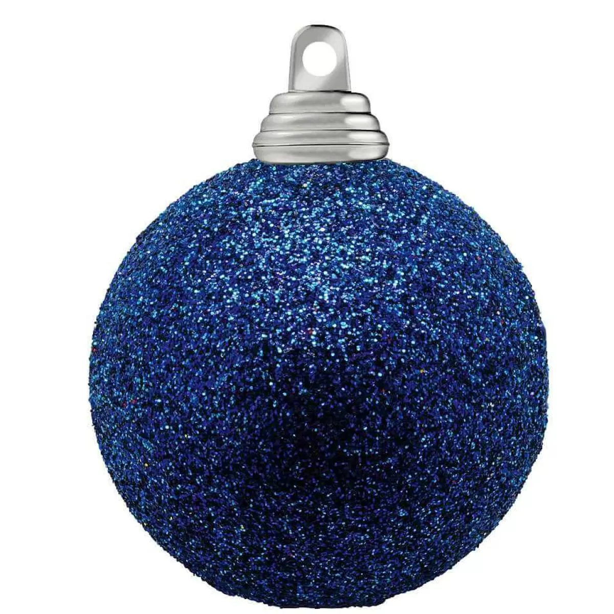 DecoWoerner Glitter Christmas Baubles In Night Plastic, 6 Cm Ø - 6 Pieces