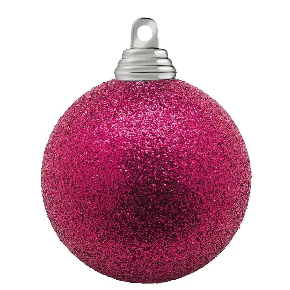 DecoWoerner Glitter Christmas Baubles In Plastic, 6 Cm Ø - 6 Pieces