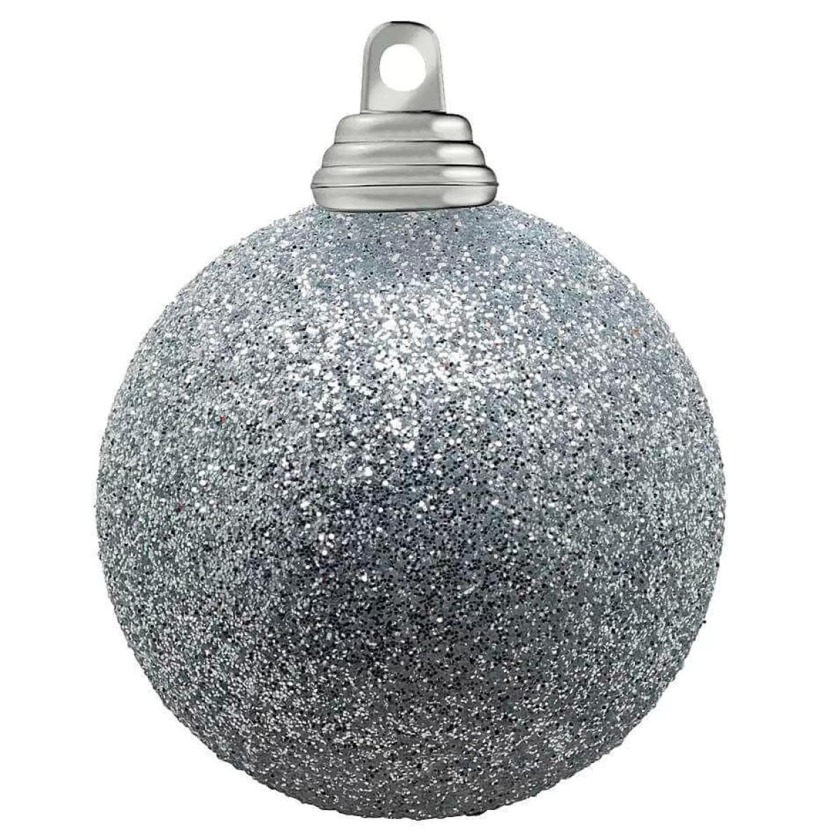 DecoWoerner Glitter Christmas Baubles In Made Of Plastic, 6 Cm Ø - 6 Pieces