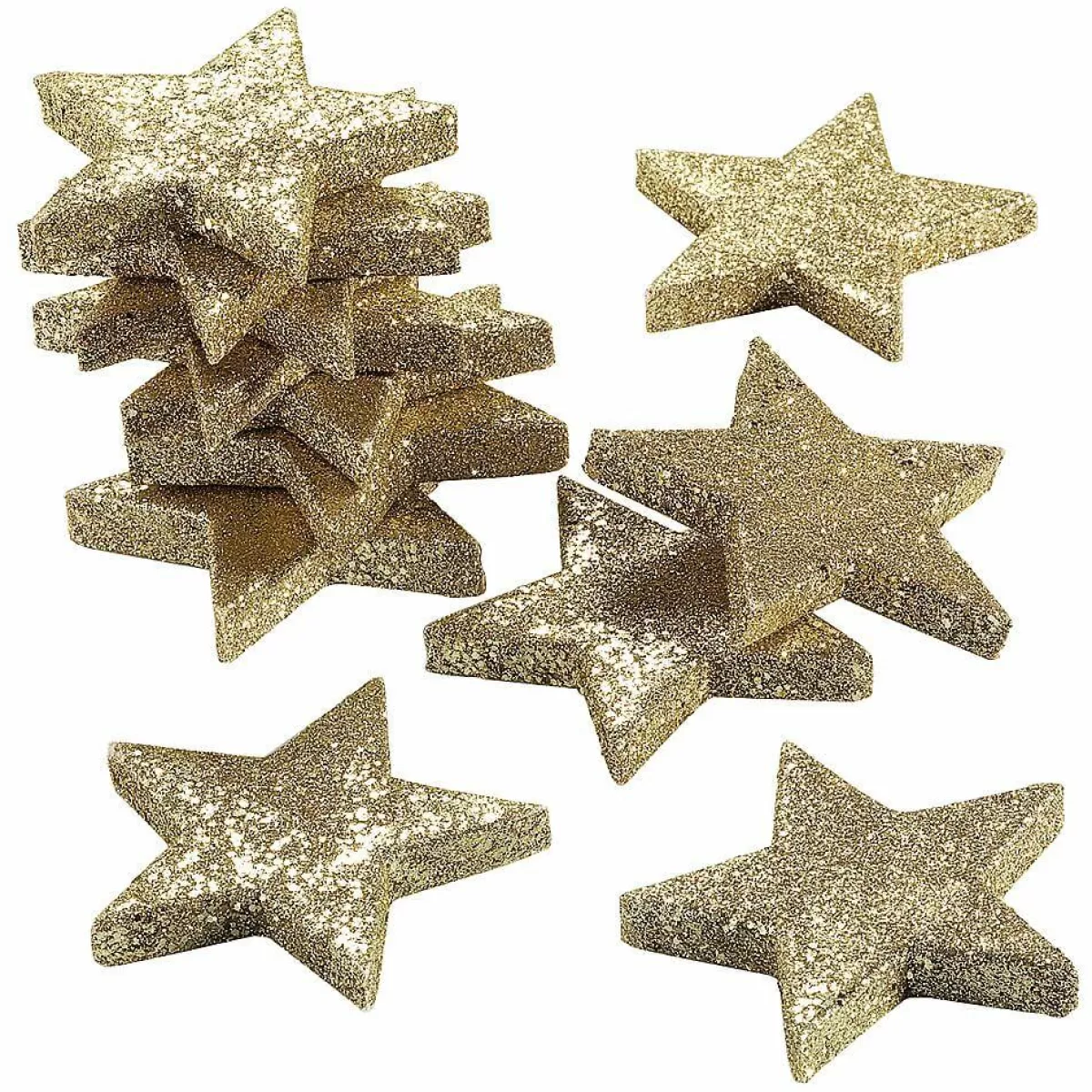 DecoWoerner Glitter Stars , 12 Pcs