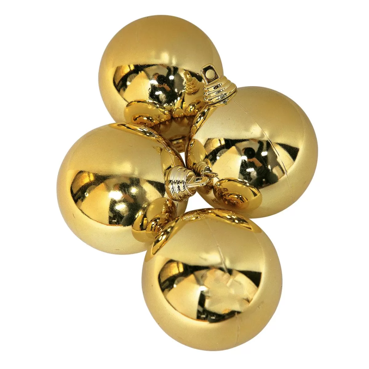 DecoWoerner en, Shiny Christmas Baubles Made Of Flame Retardant Plastic, 6 Cm Ø - 24 Pcs.