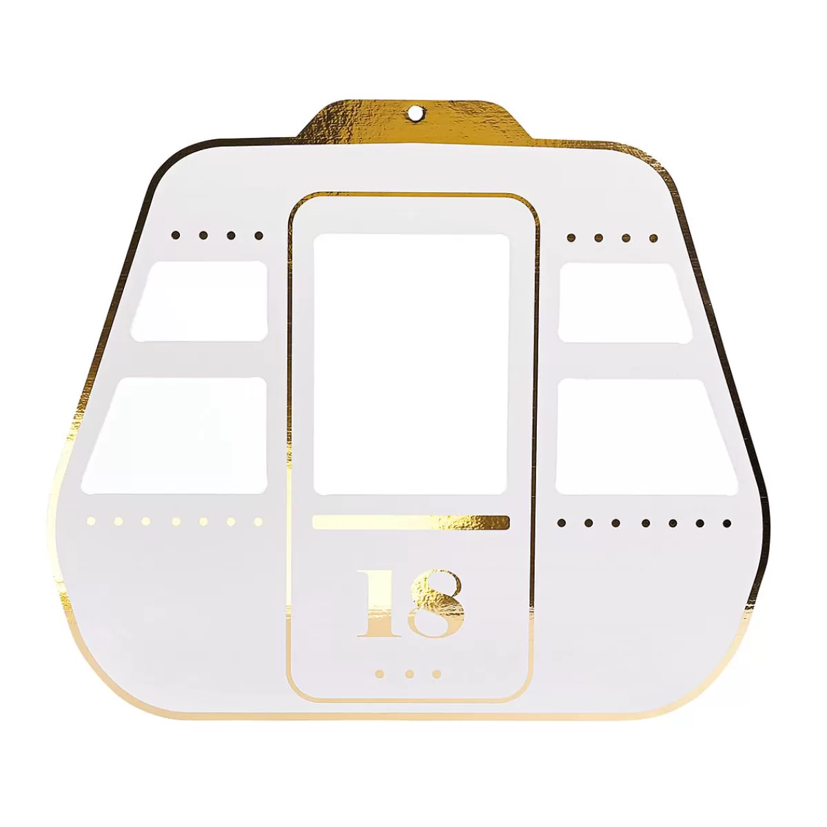 DecoWoerner Gondola Display White / Gold 38 X 31 Cm