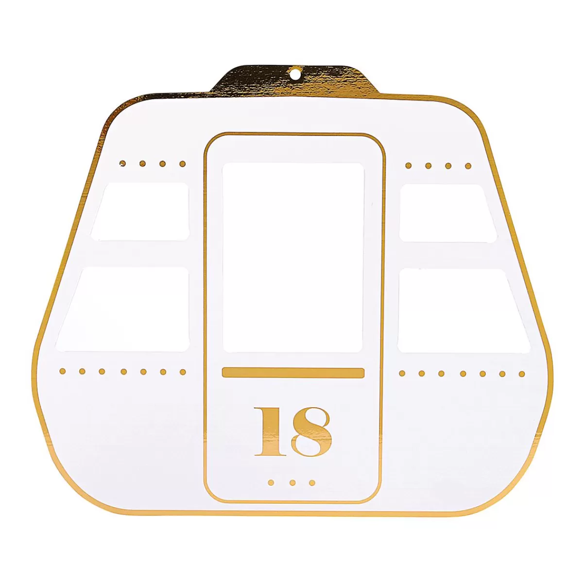 DecoWoerner Gondola Display White / Gold 38 X 31 Cm