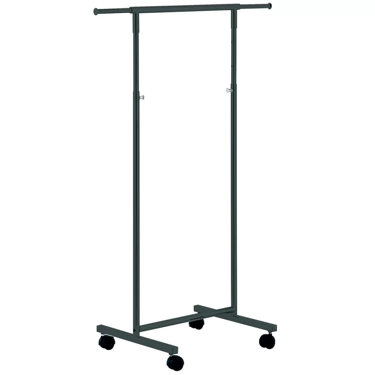 DecoWoerner Height Adjustable Metal Clothes Rack Anthracite