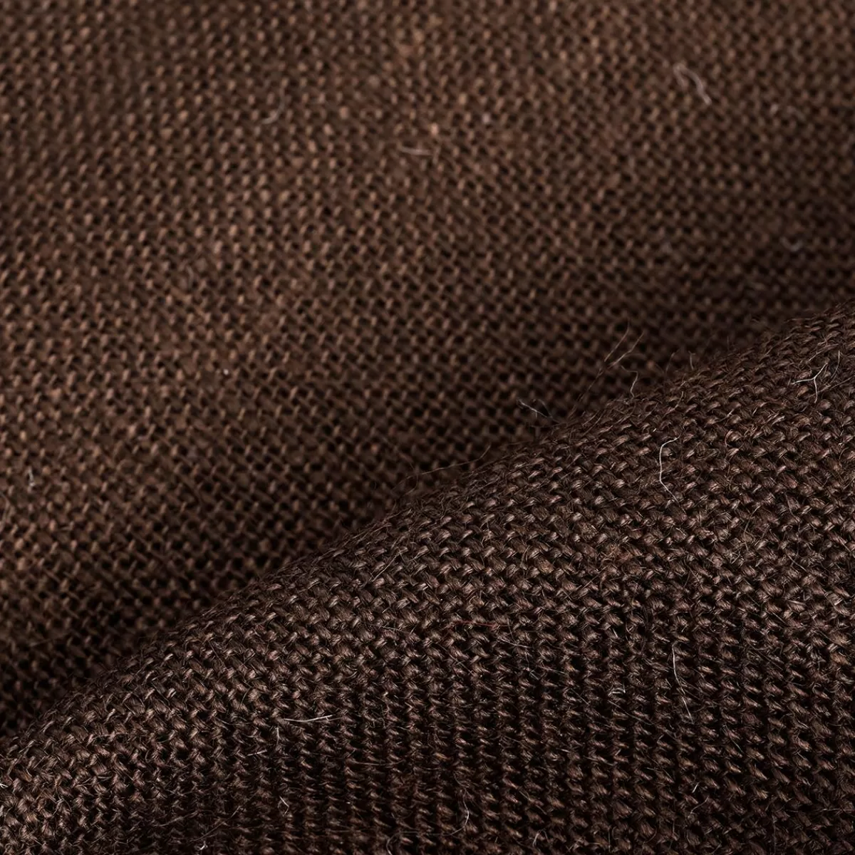 DecoWoerner Hessian Fabric Cognac , Width 160 Cm