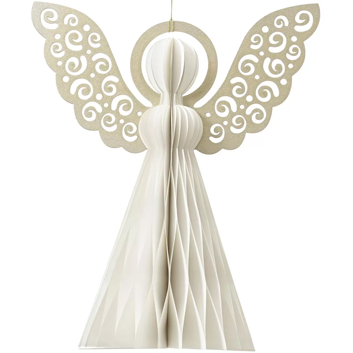 DecoWoerner Honeycomb Paper Deluxe Angel 20 Cm