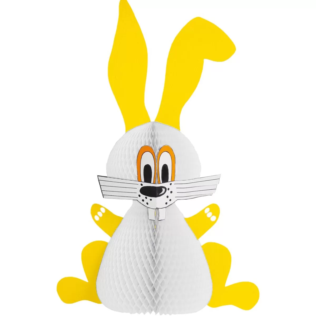 DecoWoerner Honeycomb Paper Easter Bunny Yellow And