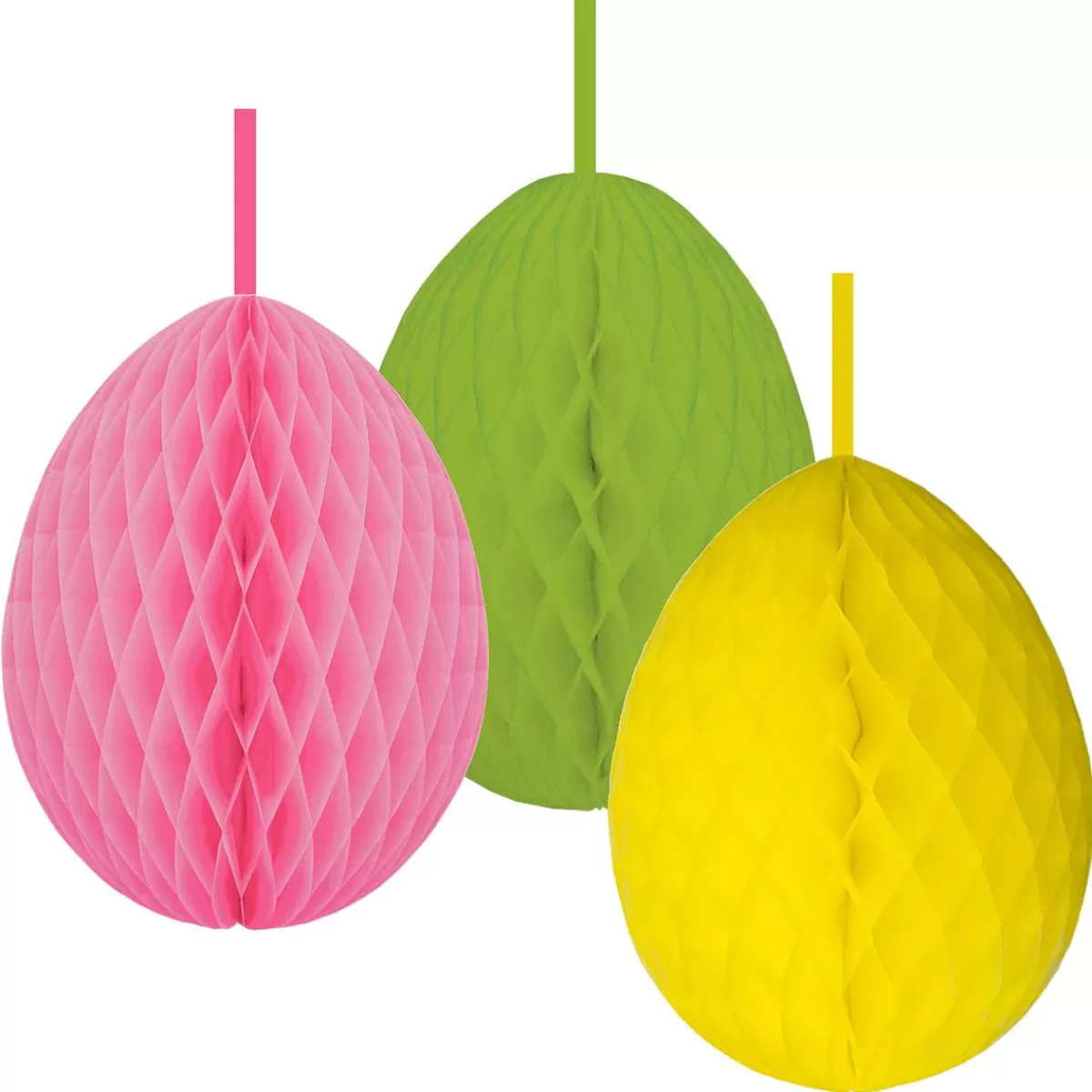 DecoWoerner Honeycomb Paper Eggs Set Of 3