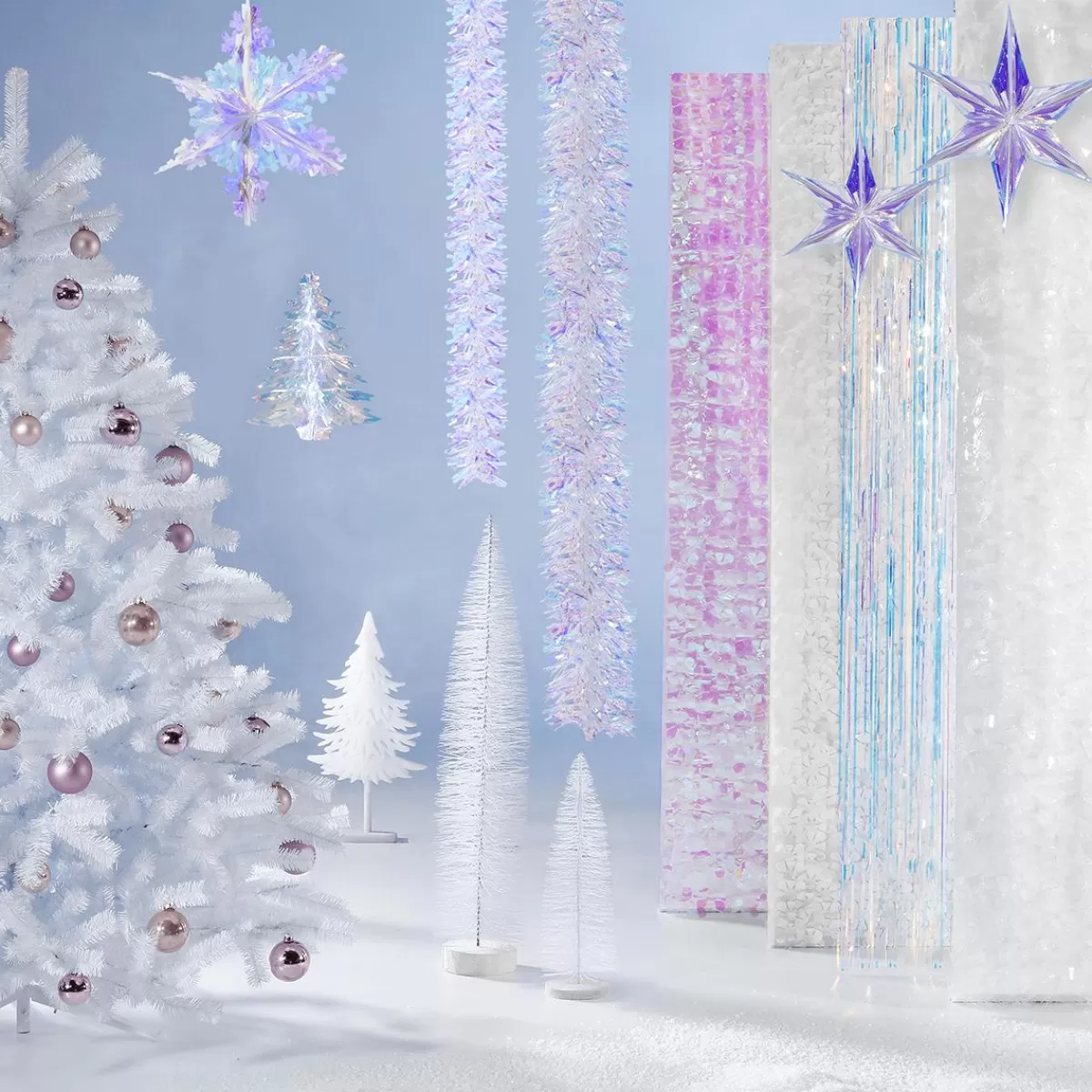 DecoWoerner Iridescent Tinsel Garland 200cm