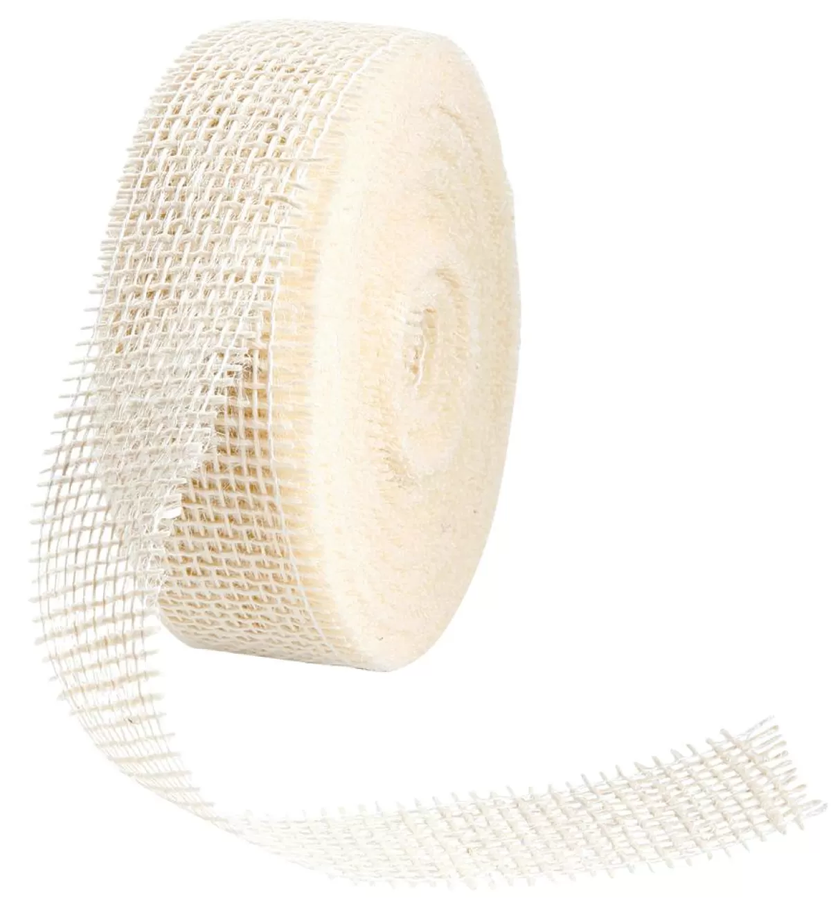 DecoWoerner Jute Ribbon, Cream, Width 40 Mm