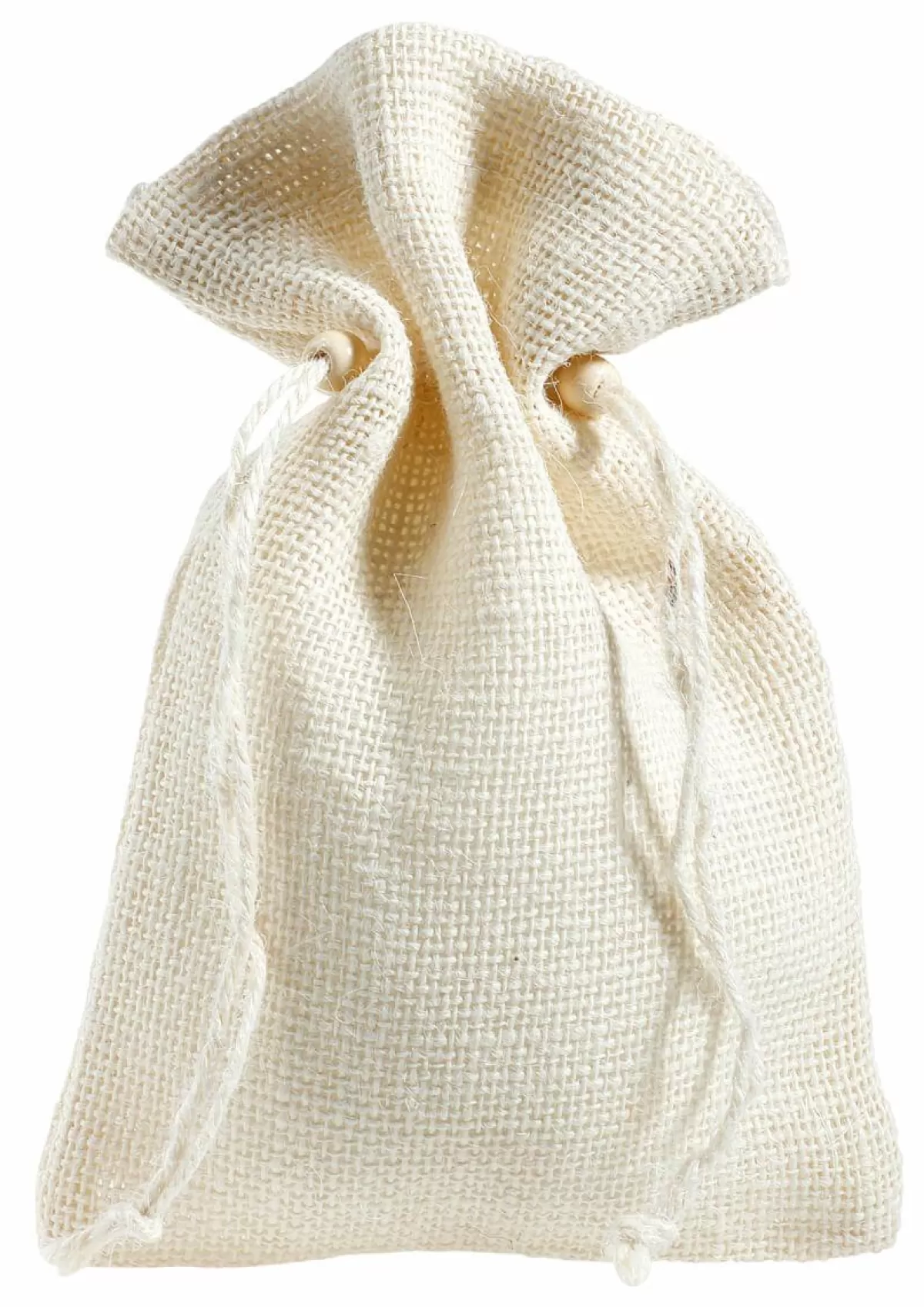 DecoWoerner Jute Sachets, 22 Cm, Cream