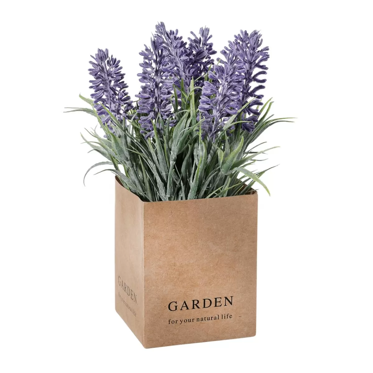 DecoWoerner Lavender Artificial Flower In Paper Pot 20 Cm