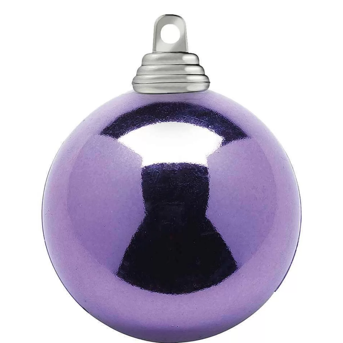 DecoWoerner Lavender, Shiny Christmas Baubles Made Of Flame Retardant Plastic, 6 Cm Ø - 24 Pcs.