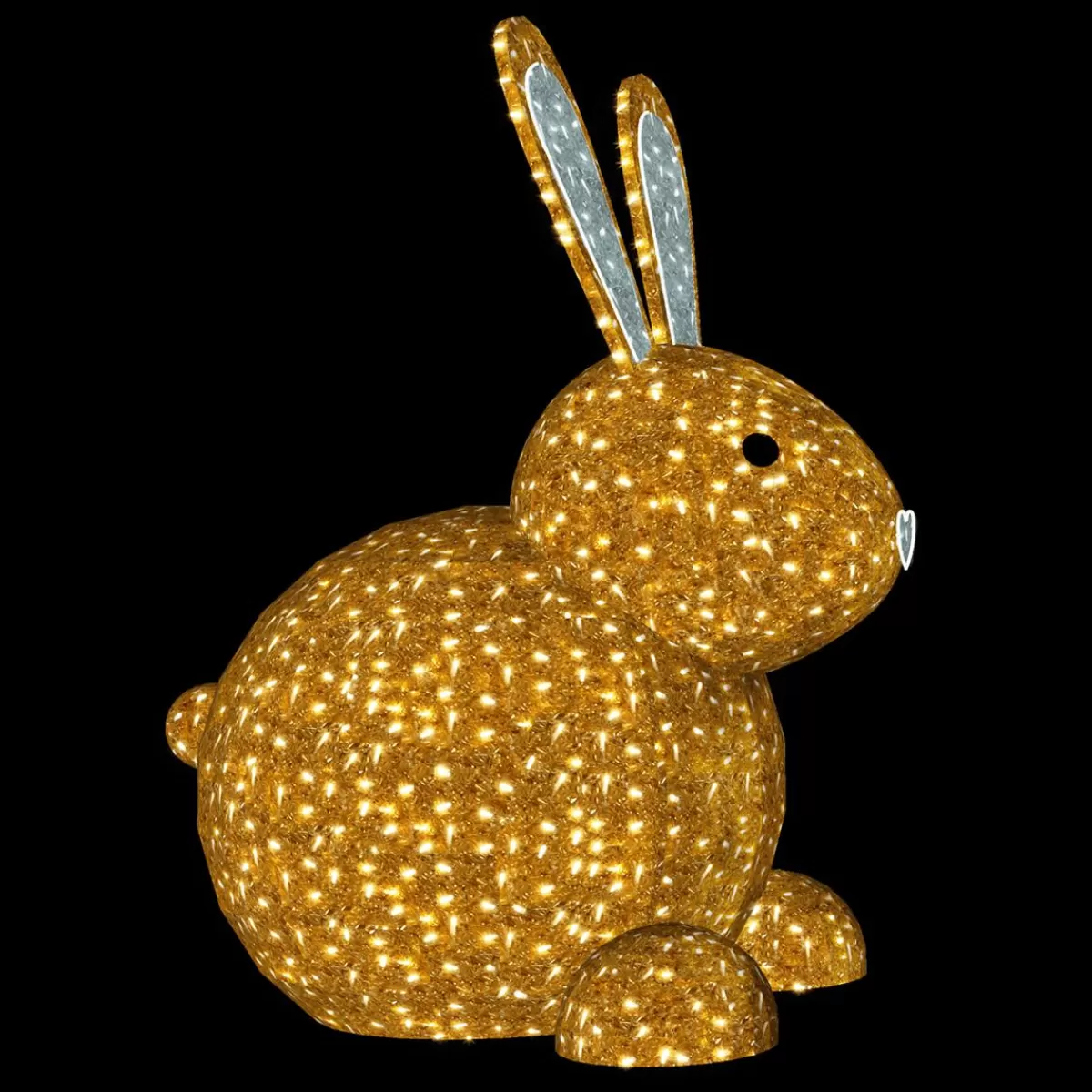 DecoWoerner LED Bunny Sitting For Outside Use 180 X 130 Cm