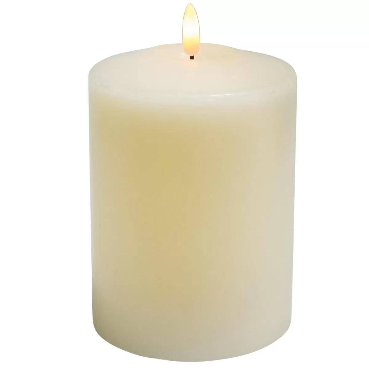 DecoWoerner LED Genuine Wax Candle 25 Cm Cream