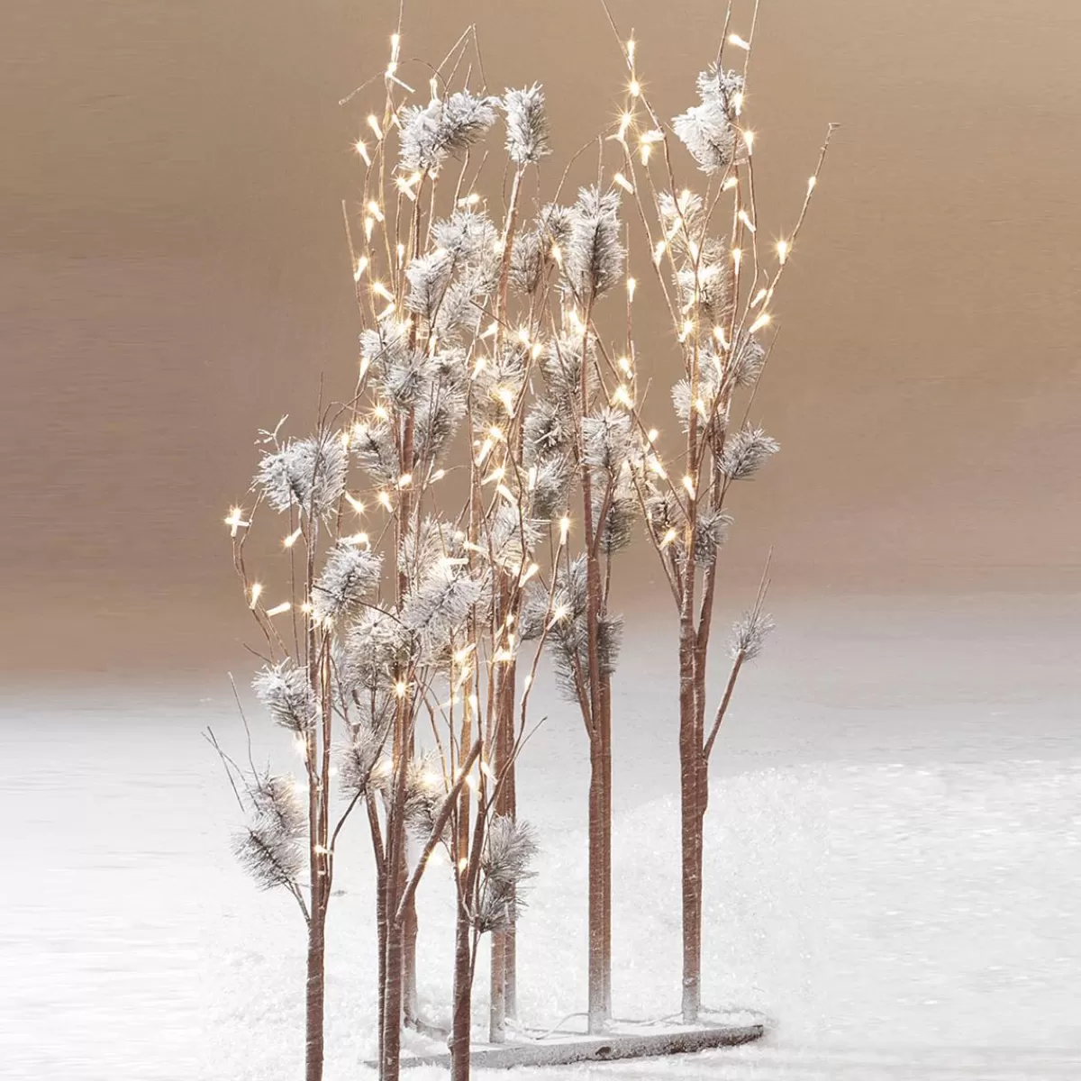 DecoWoerner LED Light Branches Pine, LED Warm, 130 Cm