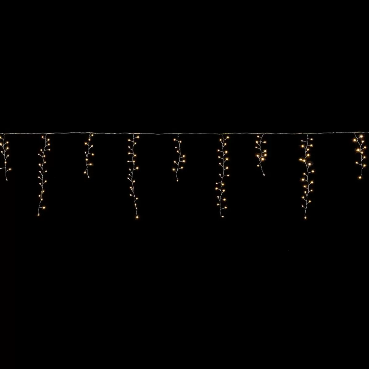 DecoWoerner LED Wire Icicle Light "Fireworks", Light Curtain Width 385 Cm