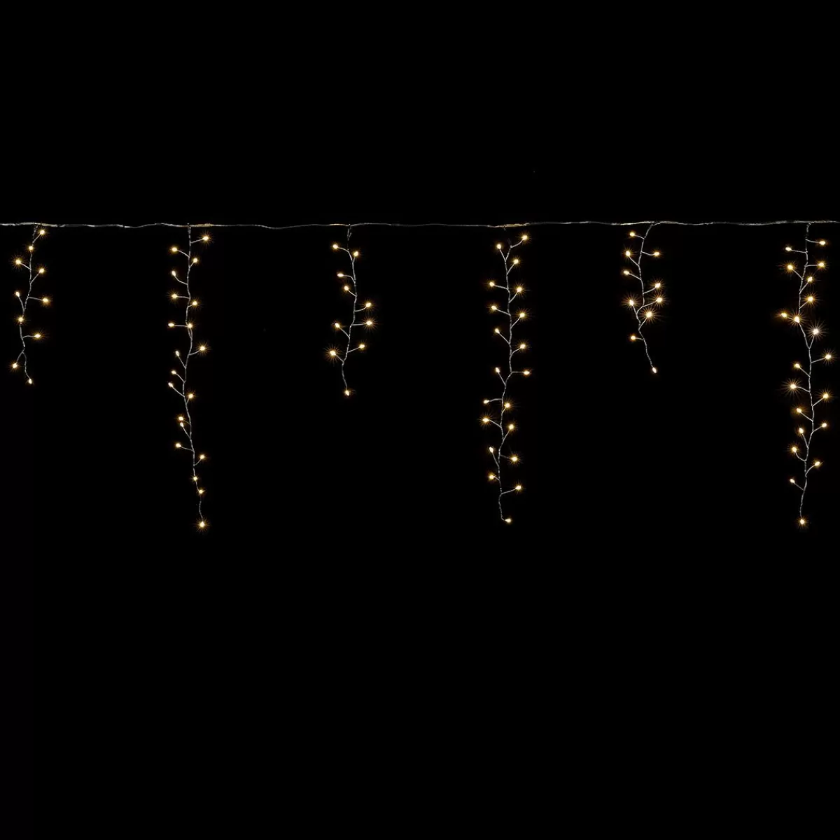 DecoWoerner LED Wire Icicle Light "Fireworks", Light Curtain Width 385 Cm