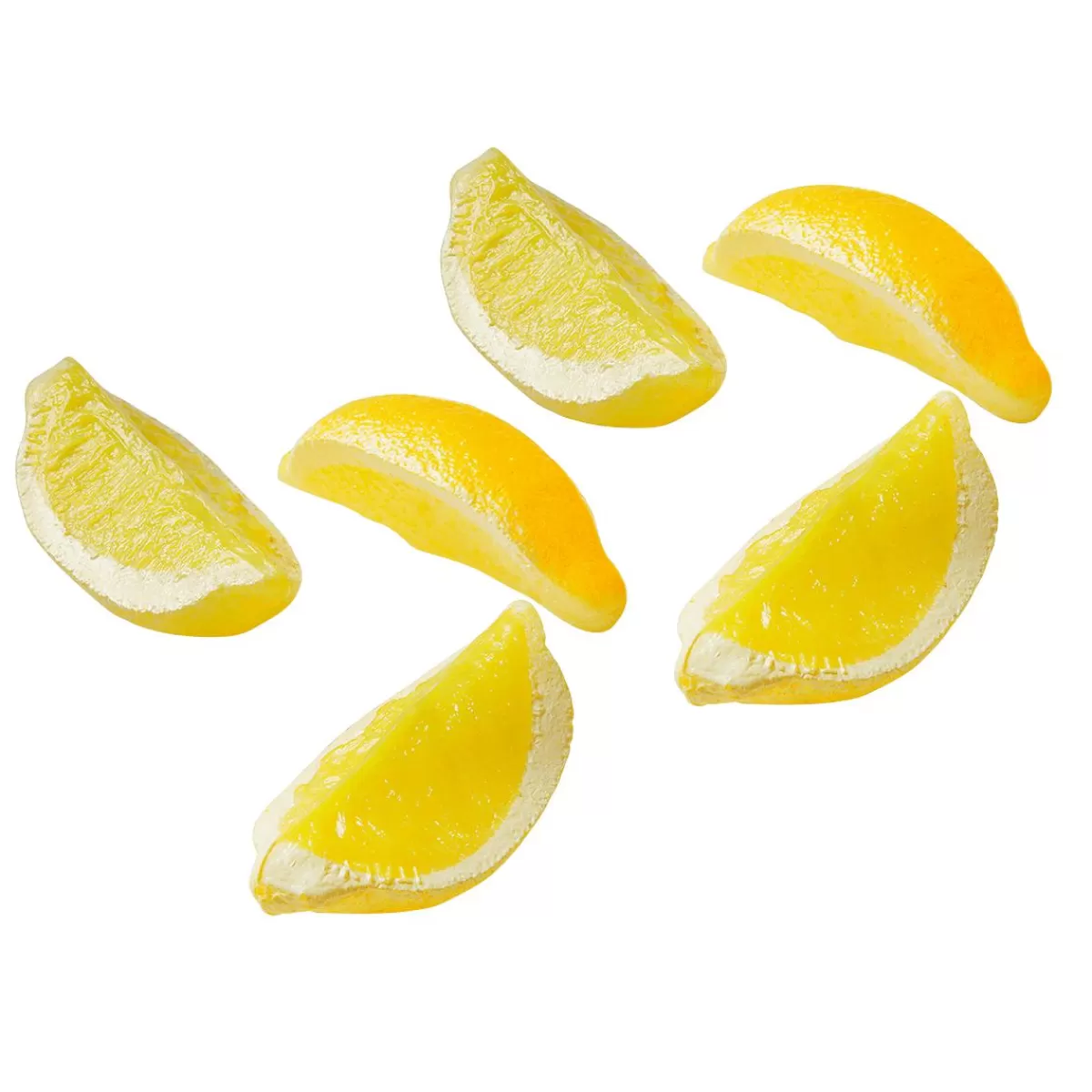 DecoWoerner Lemon Wedges Food Replica, 6 Pcs