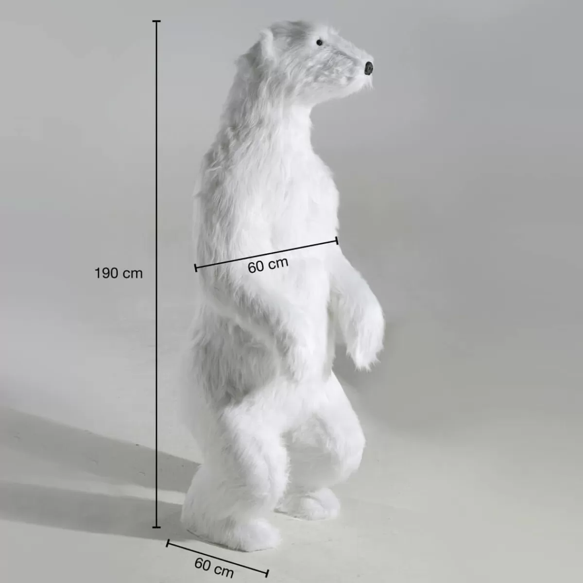 DecoWoerner Life Size Animal Figure Polar Bear, Height 190 Cm