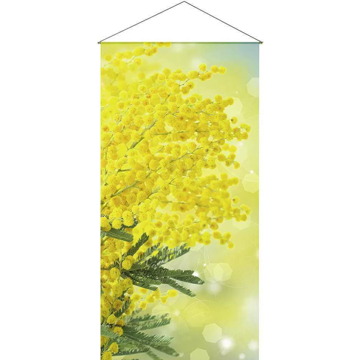 DecoWoerner Lightfast Natural Fibre Textile Banner "Mimosa" Made Of Cotton 100 X 200 Cm