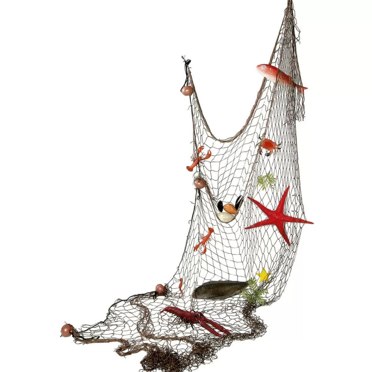 DecoWoerner Maritime Fishing Net With Sea Animals