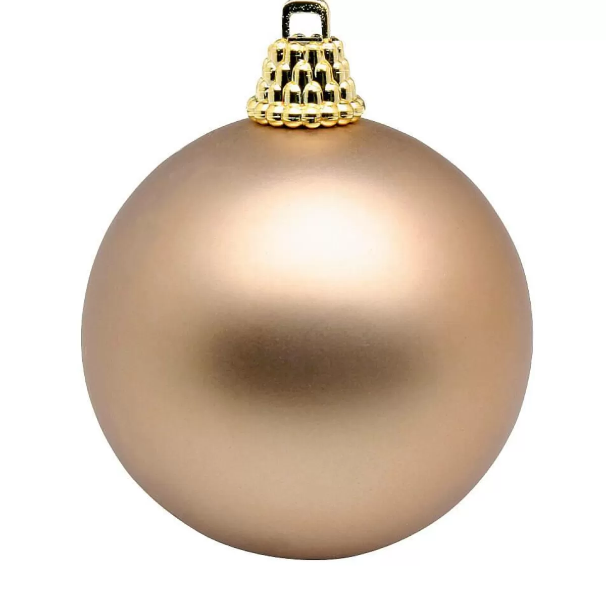 DecoWoerner Mat Bronze Plastic Christmas Baubles, 6 Cm Ø - 24 Pieces